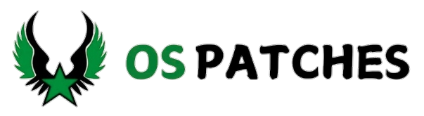 OS Patches logo green and black