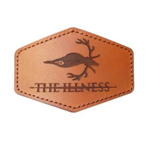 Engraved leather patches