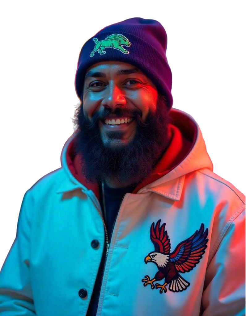 Custom beanie with OSpatches
