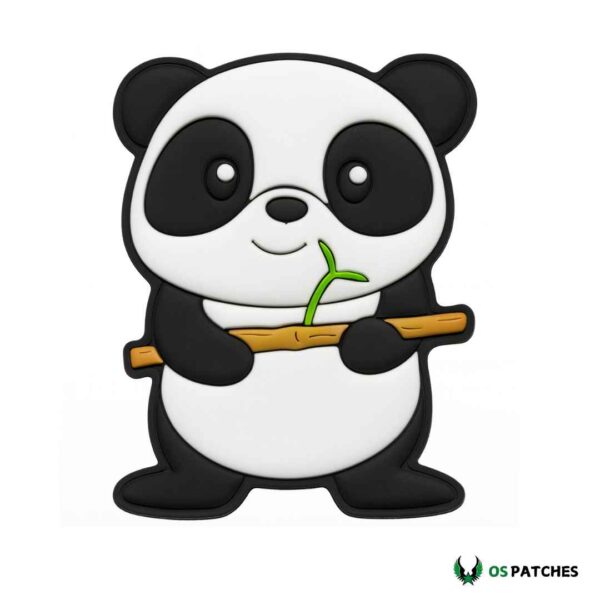 Cheerful Panda with Bamboo PVC Patch