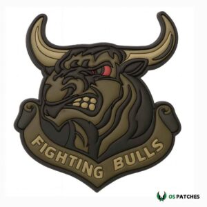 Fighting Bulls patch with fierce bull head design in military style