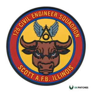 126 Civil Engineer Squadron patch bull head Scott Air Force Base