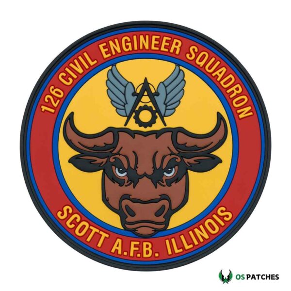 126 Civil Engineer Squadron patch bull head Scott Air Force Base