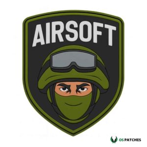 Airsoft patch soldier helmet goggles green tactical design military style badge