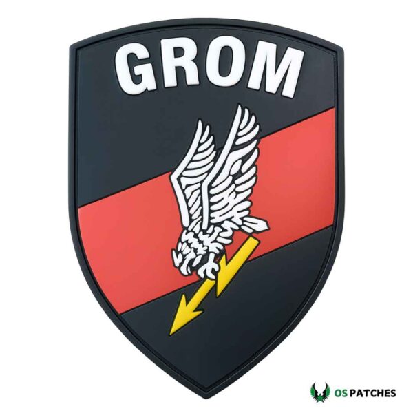 GROM military PVC patch with eagle and lightning bolt