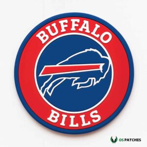 Buffalo Bills PVC patch with team logo in red blue and white
