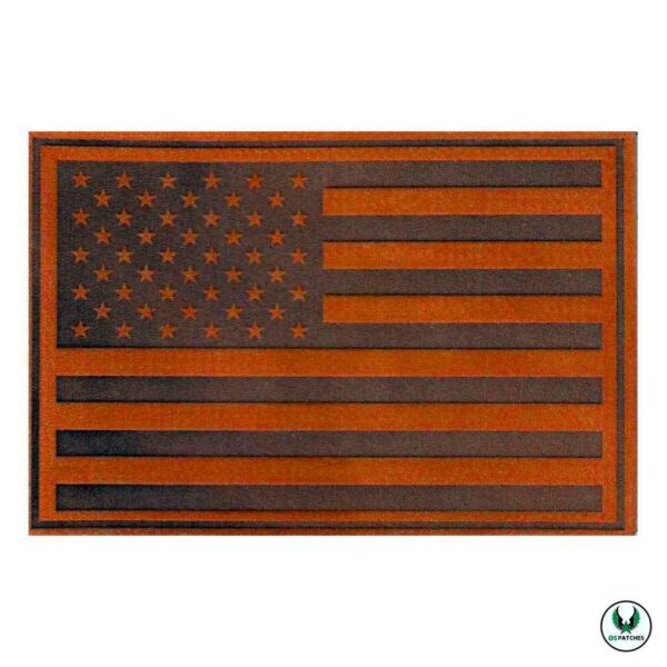 American Flag leather patch for jacket with stars and stripes design