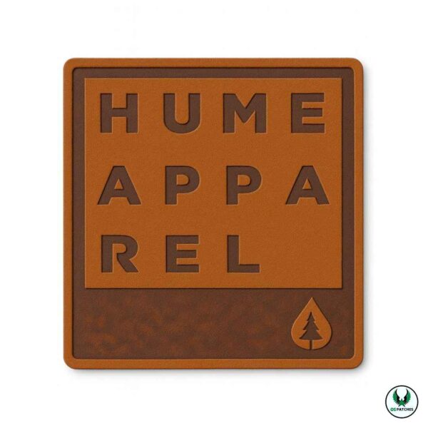 Hume Apparel custom leather patch for clothing and accessories