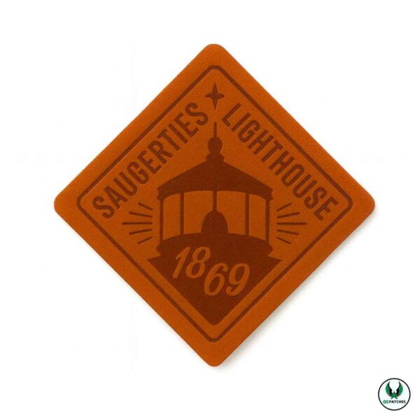 Saugerties Lighthouse leather patch with 1869 design