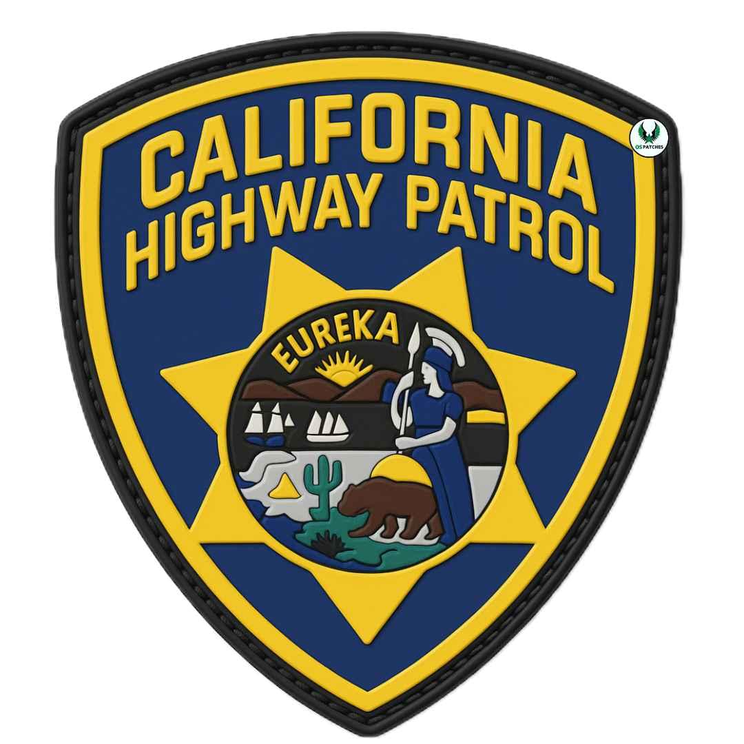 California Highway Patrol patch with state seal emblem and Eureka motto