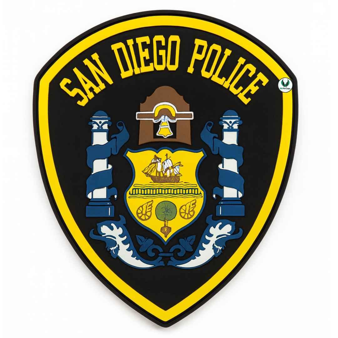 San Diego Police Department patch with city crest and shield design