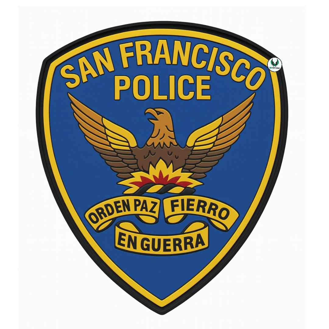 San Francisco Police patch with eagle emblem and Spanish motto